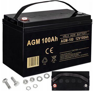 Акумулятор AGM | 100 А&middot;год | 12 В | для ДБЖ та резервного живлення | VOLT Polska AGM VRLA 3199099583 фото