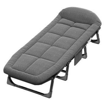 Кровать-раскладушка | Серый | до 120 кг | Bonro B2002-4 | для сада, террасы и отдыха 2580847290 фото