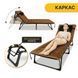 Кровать-раскладушка | Коричневый | до 150 кг | 193х68х30 см | с матрасом | с подголовником | LEOBRO LB-FB-A3-BRN | для дома, дачи и отдыха 2865479797 фото 3