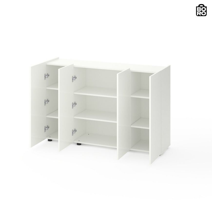 Комод Metkas Home B020 1400x350x920 мм, ЛДСП, Белый снег (MB020W) 2770834168 фото