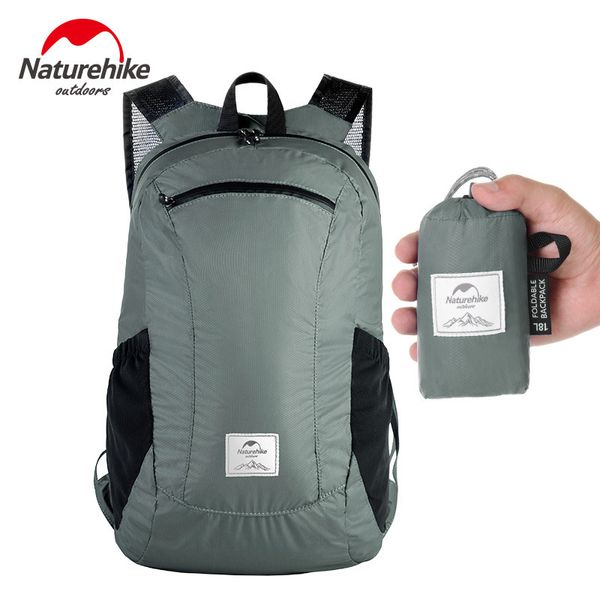 Рюкзак компактний надлегкий Naturehike Ultralight NH17A012-B, 18 л, сірий 2349773613 фото