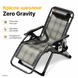 Кресло-шезлонг Zero Gravity | Серое | до 150 кг | с подушкой | WCG S-10 | для дома, дачи и террасы 2666620936 фото 2
