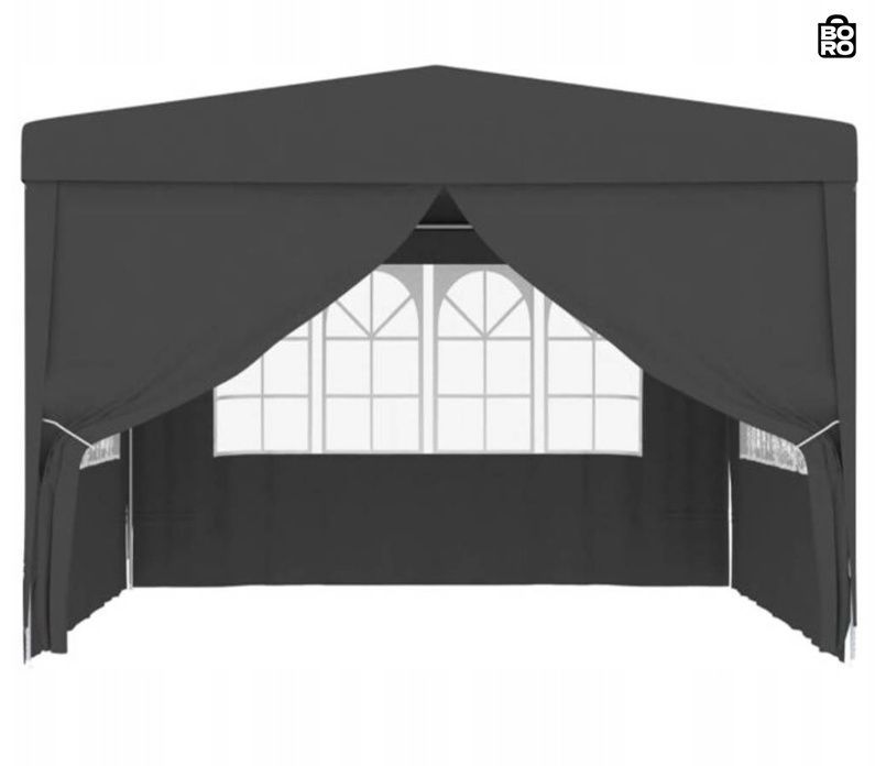 Павільйон-намет | Сірий | 3 x 3 x 2,5 м | 9 м&sup2; | 4 стінки з вікнами | UV 50+ | Gordon G1252 | для саду, дачі та торгівлі 3102959750 фото