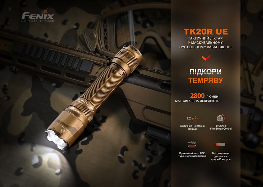 Ліхтар тактичний Fenix TK20R UE, камуфляж 2349905786 фото