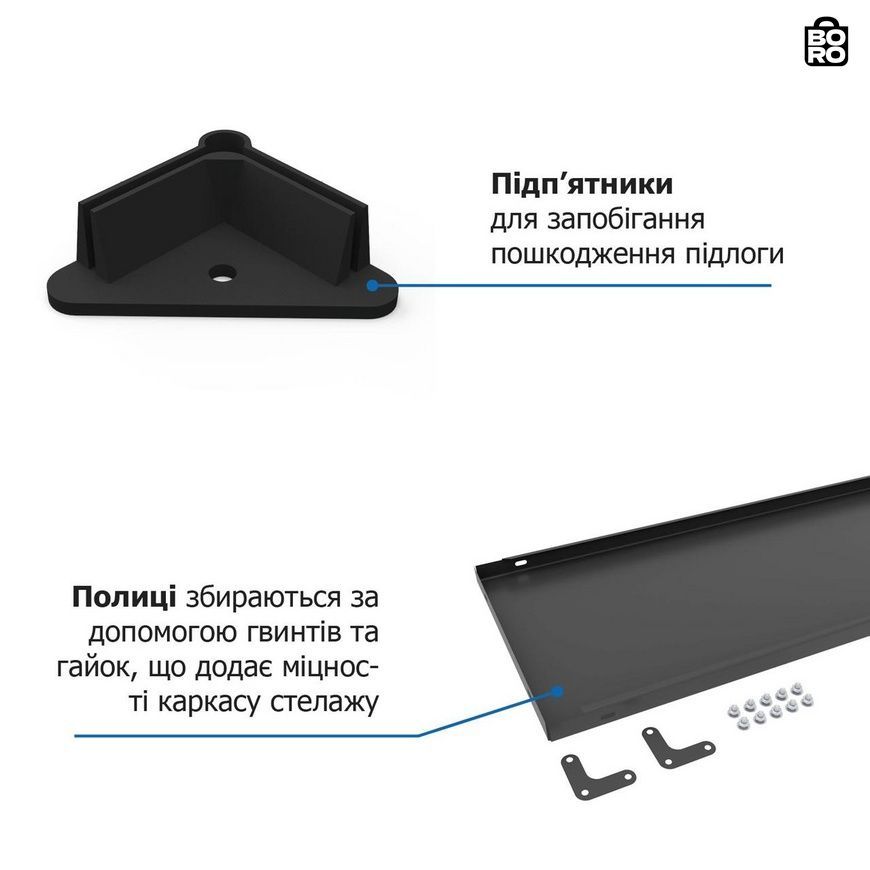 Стеллаж металлический | 1700&times;750&times;300 мм | 5 металлических полок | Окрашенный | РЕК-4 | 35 кг/полку | сборный для дома, офиса и 2474569163 фото