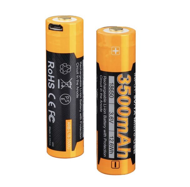 Аккумулятор 18650 Fenix ​​3500 mAh ARB-L18-3500U micro usb зарядка 1749750186 фото