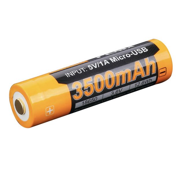 Аккумулятор 18650 Fenix ​​3500 mAh ARB-L18-3500U micro usb зарядка 1749750186 фото