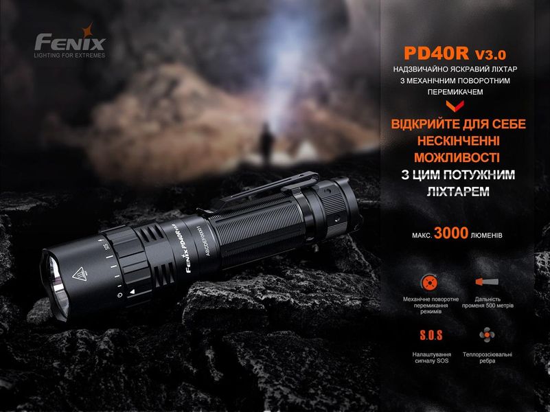 Ліхтар ручний Fenix PD40R V3.0, 3000 lm 2349905808 фото