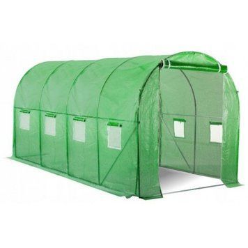 Теплиця-парник садова Bonro UP-10 м&sup2; | оцинкований каркас, армована плівка, 8 вікон з москітною сіткою 2694321815 фото