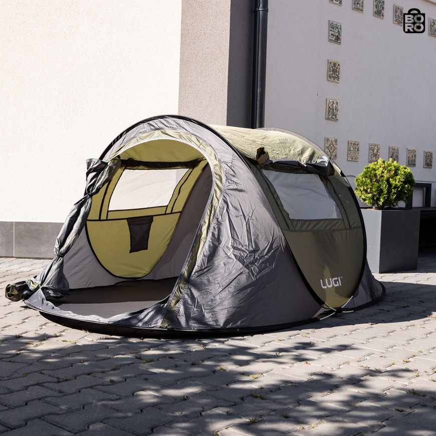 Намет Pop-Up | Зелений | 2 місця | 245 x 145 x 100 см | LUGI LU-030GR | для кемпінгу та відпочинку 3106340515 фото