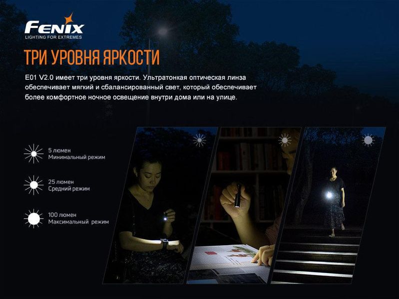 Ліхтар ручний Fenix E01 V2.0 блакитний 2349773501 фото