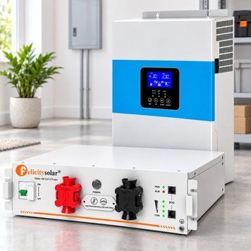 6.5 кВа LiFePO4 Felicity Solar Комплект резервного живлення: Гібридний інвертор Daxtromn SC-HFK-5500-48 + акумулятор FLA48100UG1 3198364295 фото