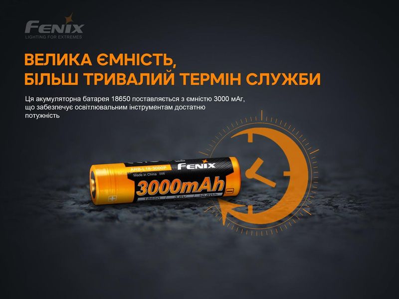 Акумулятор 18650 Fenix (3000 mAh) 2349900637 фото