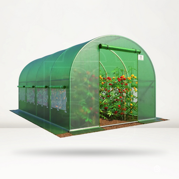 Теплица-парник садовая Garden Rosa 10 м&sup2; (400&times;250&times;200 см) | оцинкованный каркас, армированная плёнка, 8 окон 2672992927 фото