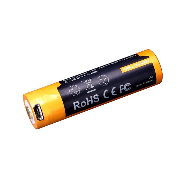 Акумулятор 18650 Fenix (2600 mAh) micro usb зарядка 2349772924 фото