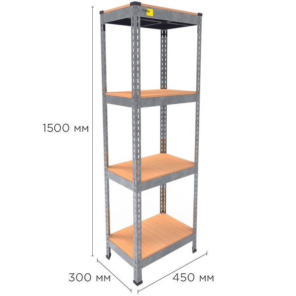 Металлический стеллаж MRL-1500 ( 450x300) оцинкованный 1813223258 фото