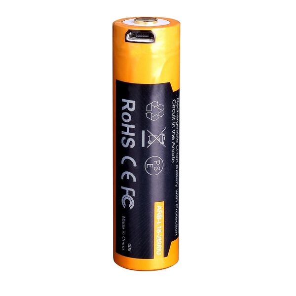 Акумулятор 18650 Fenix (2600 mAh) micro usb зарядка 2349772924 фото