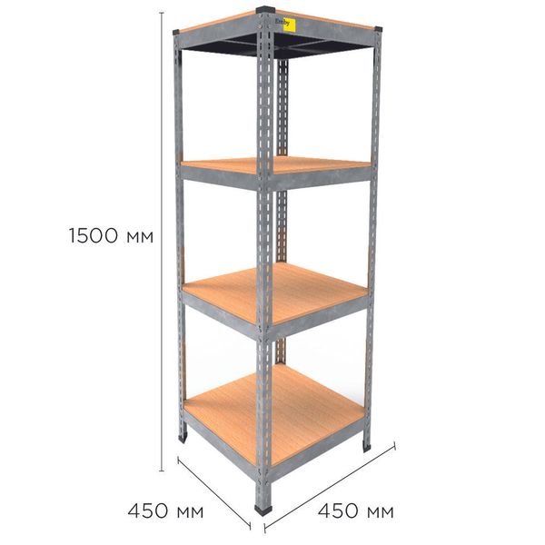 Металлический стеллаж MRL-1500 ( 450x450) оцинкованный 1813223261 фото