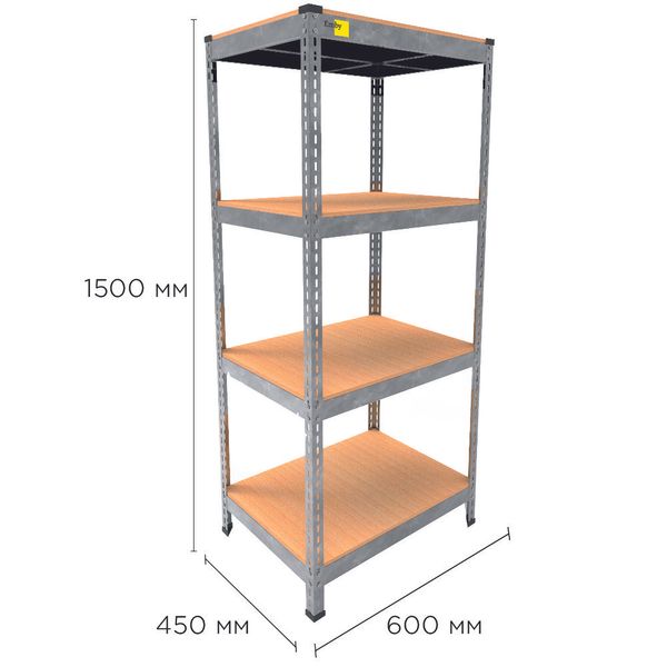 Металлический стеллаж MRL-1500 ( 600x450) оцинкованный 1813223267 фото