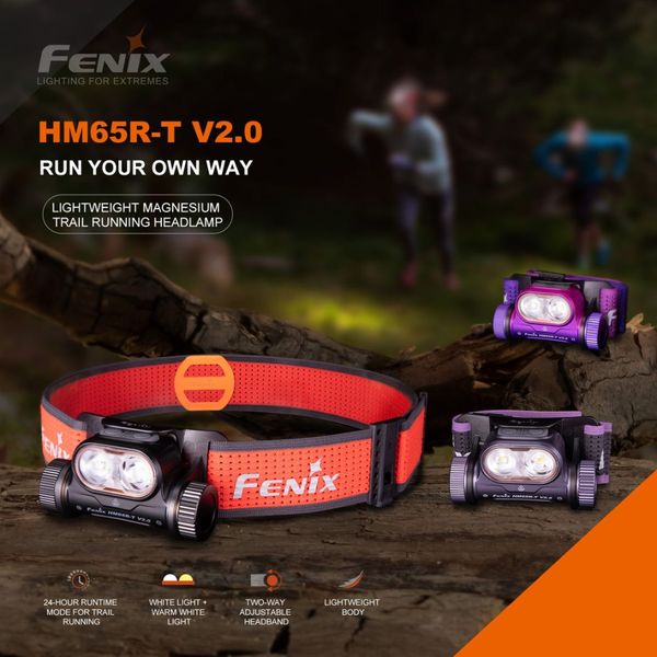 Ліхтар налобний Fenix HM65R-T V2.0 темно-фіолетовий 2349908218 фото