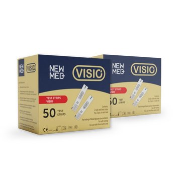 Тест-смужки 100 шт New Med Visio 2 упаковки для вимірювання рівня цукру Нью Мед Візіо 2248078555 фото