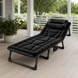 Ліжко-розкладачка | Чорний | до 150 кг | 190 x 70 x 30 см | з матрацом | з підголівником | WCG FB-S26-PVB | для дому, дачі та відпочинку 3078633370 фото 9
