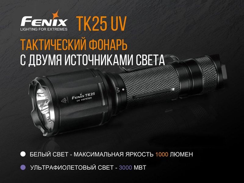 Ліхтар ручний Fenix TK25 UV Cree XP-G2 2349772811 фото