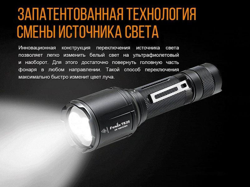 Ліхтар ручний Fenix TK25 UV Cree XP-G2 2349772811 фото