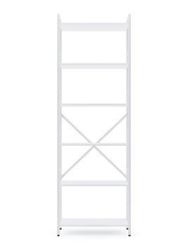 Стеллаж металлический | Белый-белый | 1800&times;600&times;240 мм | 6 полок ЛДСП | Лофт | 35 кг/полку | для дома, офиса и гостиной 2640070633 фото