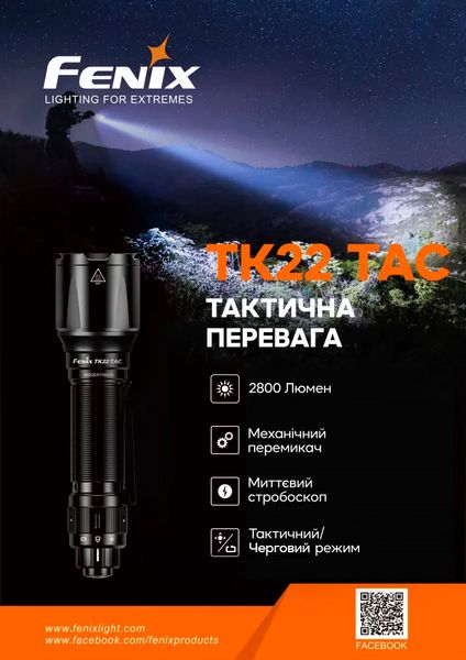 Ліхтар ручний Fenix TK22TAC 2349773742 фото