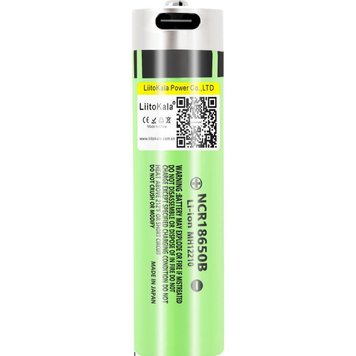 Акумулятор LiitoKala Lii-USB-34B 18650 3400mah 2349908230 фото