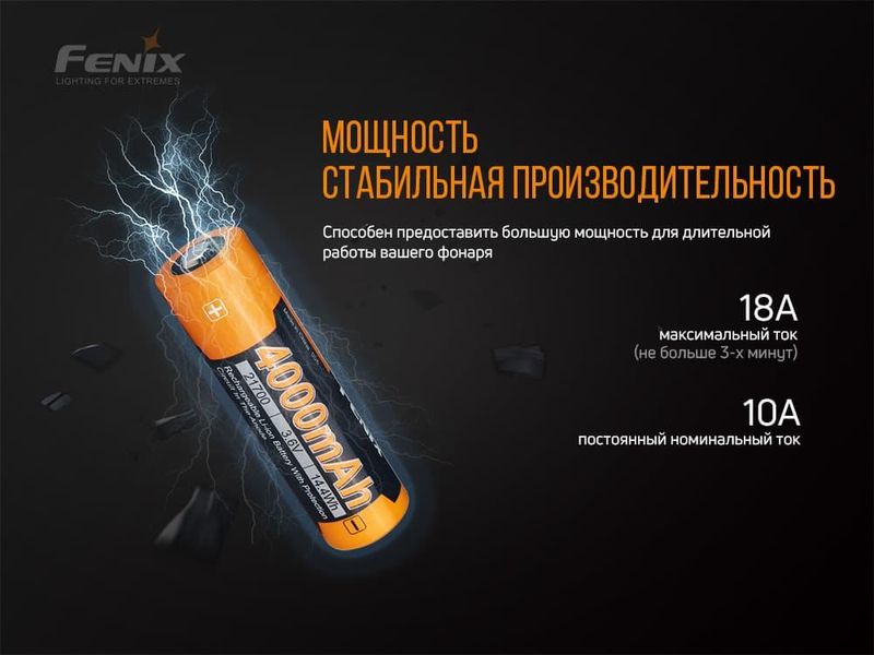 Акумулятор 21700 Fenix (4000 mAh) 2349773440 фото