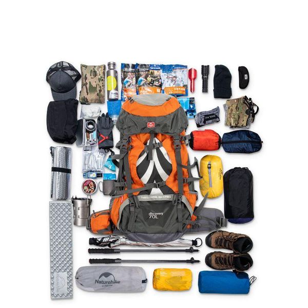 Рюкзак туристичний Naturehike NH70B070-B, 70 л + 5 л, чорний 2349908134 фото