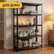 Стеллаж металлический | Черный | до 175 кг | 152 x 70 x 30 см | LEOBRO LB-R127 | для гаража, склада и мастерской 2939411801 фото 8