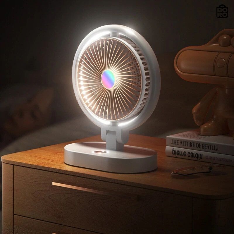 Турбовентилятор | 3 режима | с LED-подсветкой | аккумуляторный | для дома, офиса и летней прохлады 3119003385 фото
