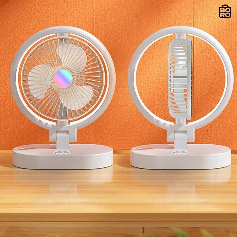 Турбовентилятор | 3 режима | с LED-подсветкой | аккумуляторный | для дома, офиса и летней прохлады 3119003385 фото