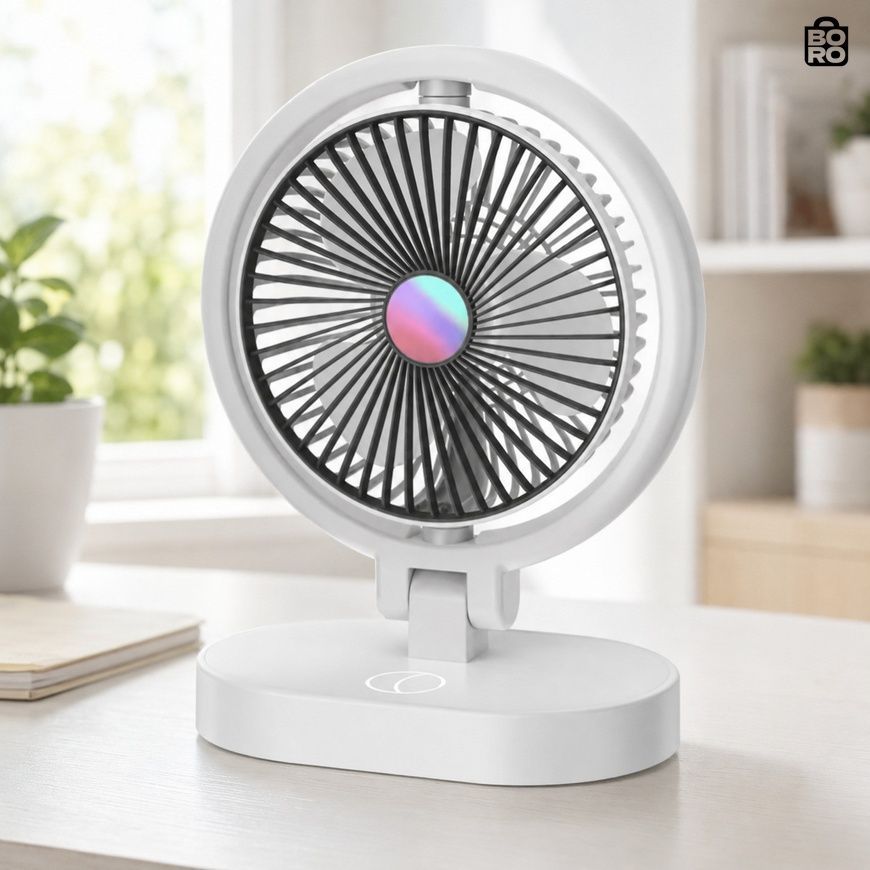 Турбовентилятор | 3 режима | с LED-подсветкой | аккумуляторный | для дома, офиса и летней прохлады 3119003385 фото