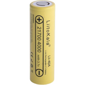 Акумулятор LiitoKala Lii-40A 21700 4000mah battery 2349908222 фото