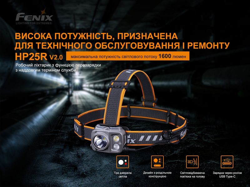 Ліхтар налобний Fenix HP25R V2.0 2349773572 фото