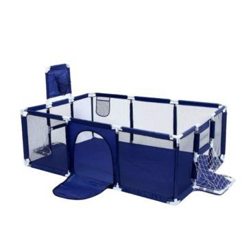 Детский игровой манеж Multisport | Синий | 120 x 180 см | футбольные ворота и баскетбольное кольцо | LEOBRO LB-1138 3162177470 фото