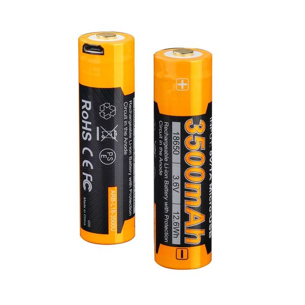 Акумулятор 18650 Fenix (3500 mAh) micro usb зарядка 2349773391 фото