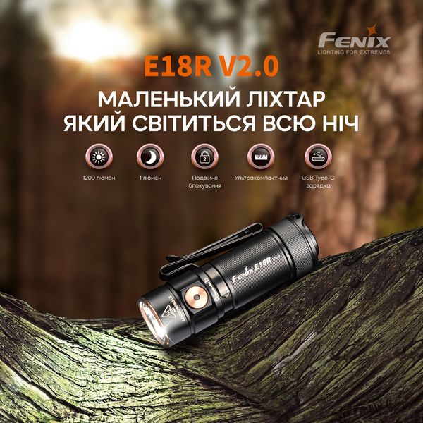 Ліхтар ручний Fenix E18R V2.0 2349773741 фото