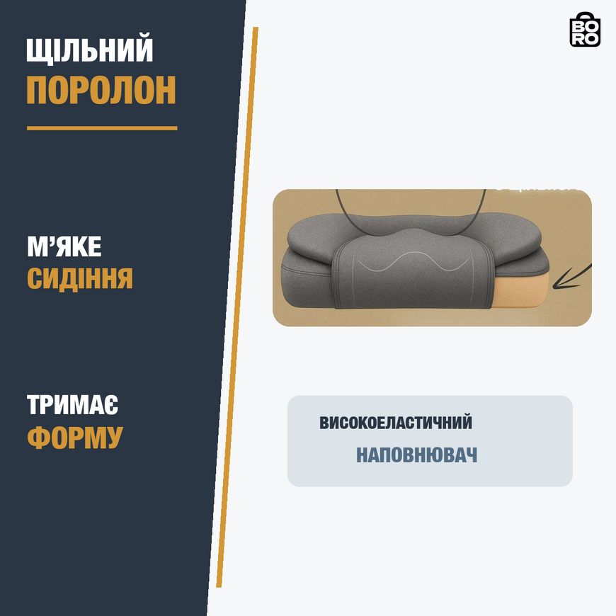 Велике офісне крісло з підставкою для ніг | Сіре | до 150 кг | тканина | з подушкою | для дому та офісу | DEXON AXIS 2785041831 фото