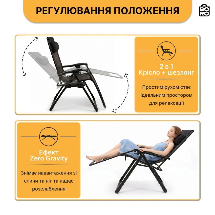 Шезлонг-крісло | Коричневий ротанг | до 150 кг | 178 x 64 x 110 см | з підголівником | LEOBRO LB-ZGC-G2-RB | для дому, дачі та відпочинку 2821217002 фото